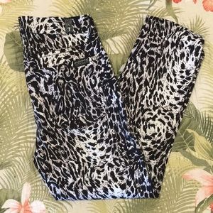 Leopard print 7’s jeans